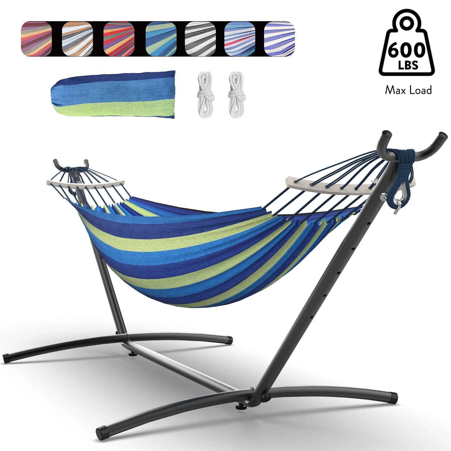Gyroor Adjustable Stand Hammock 600 Pound Capacity With Storage Bag