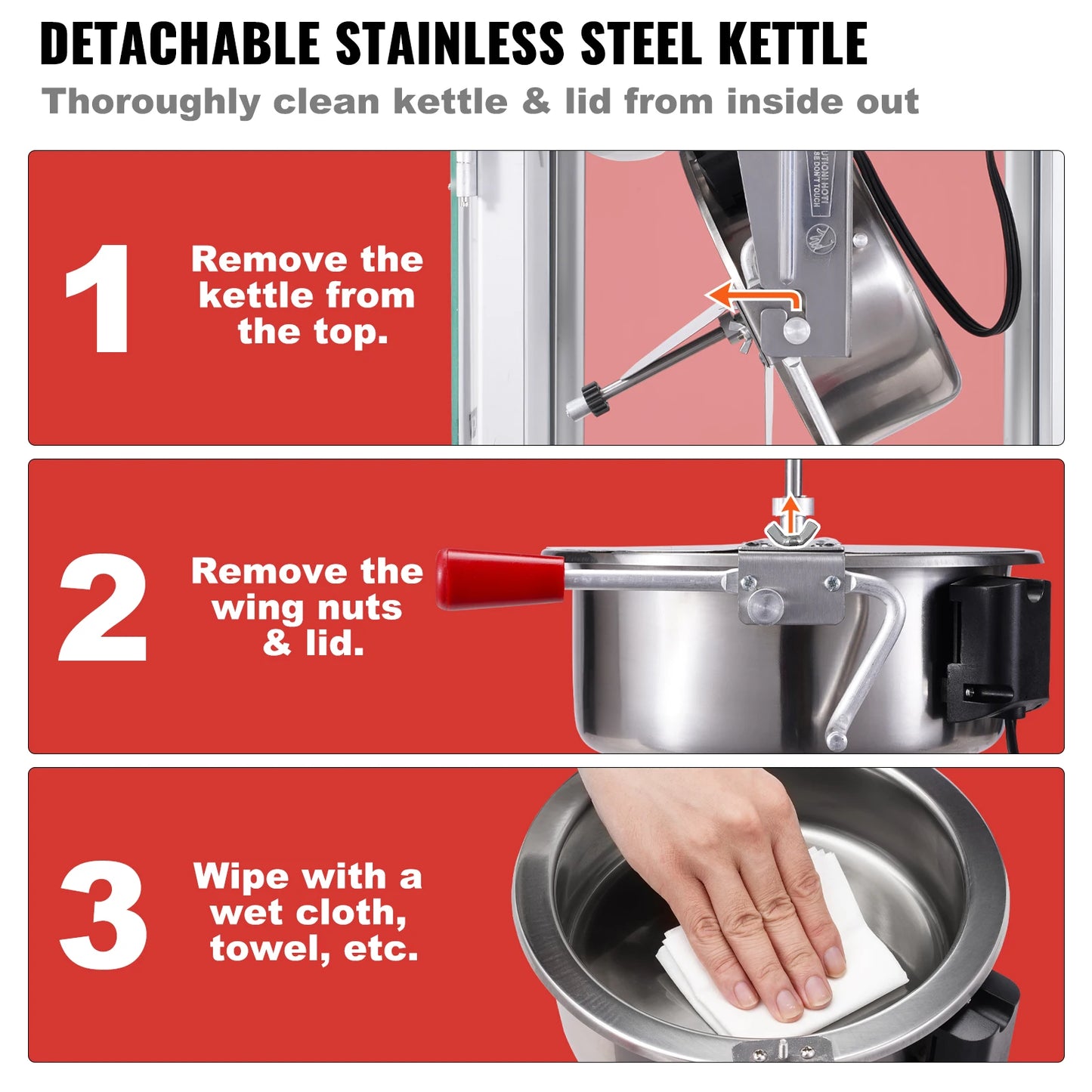 SucceBuy Popcorn Popper Maker Machine for Home Use