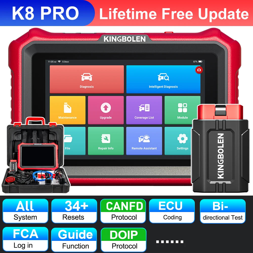 Kingbolen K8 Pro Elite Car Diagnostic Tool With Bi Directional