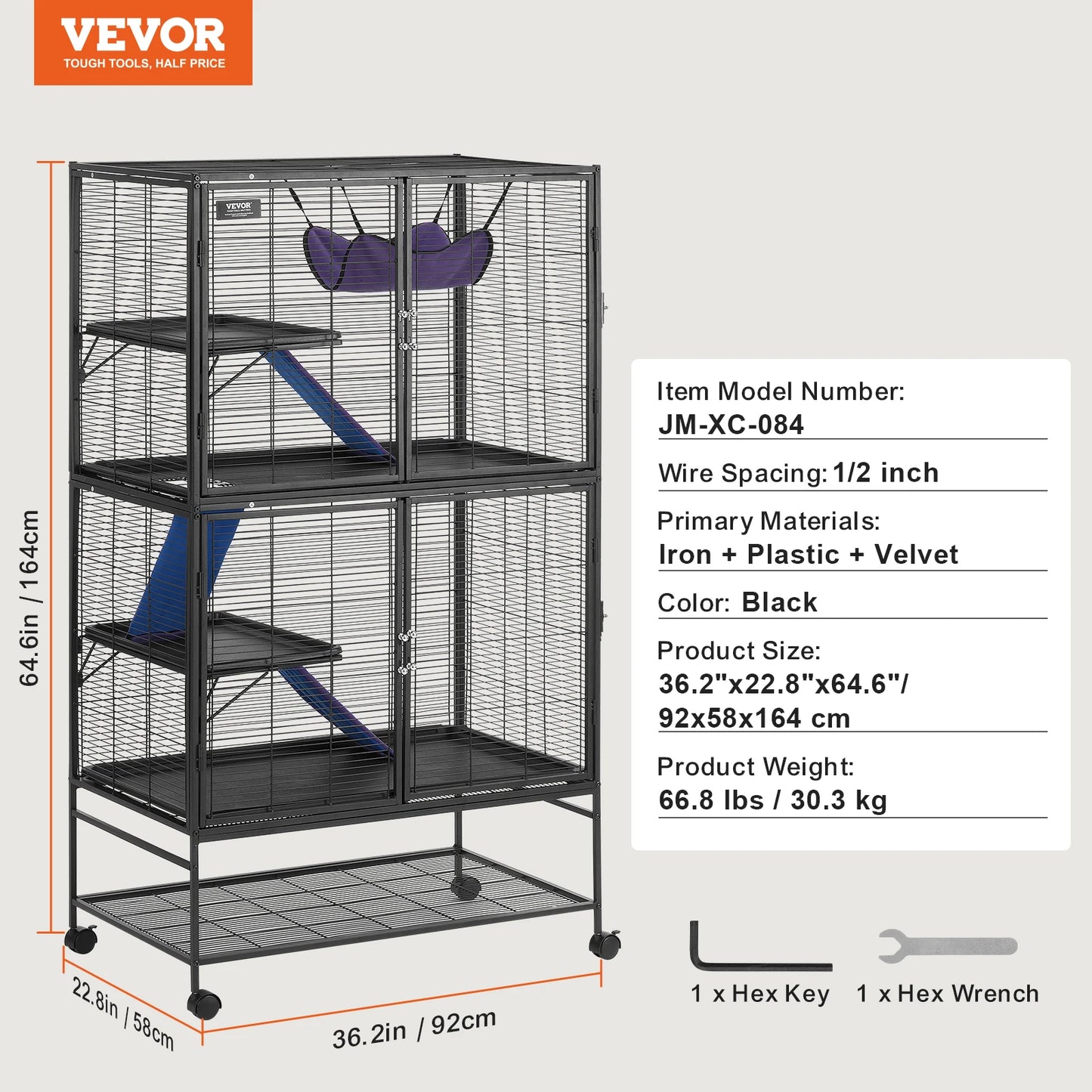 SucceBuy Metal Ferret Cage 4 Tier Critter Nation Cage