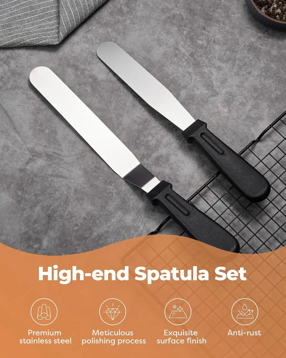 XMSJ Aluminum Revolving Cake Turntable With Numbered Dial