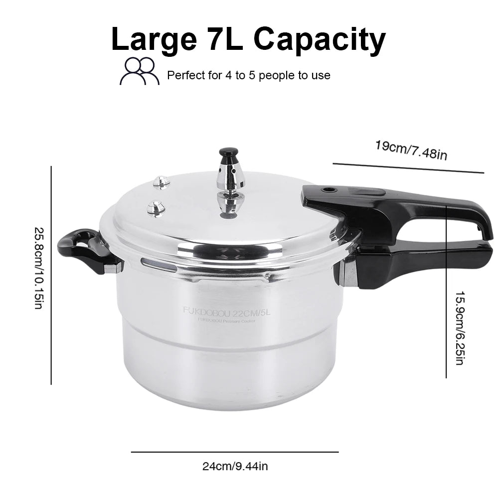 Aluminum Pressure Cooker With Steaming Plate For Induction Stoves