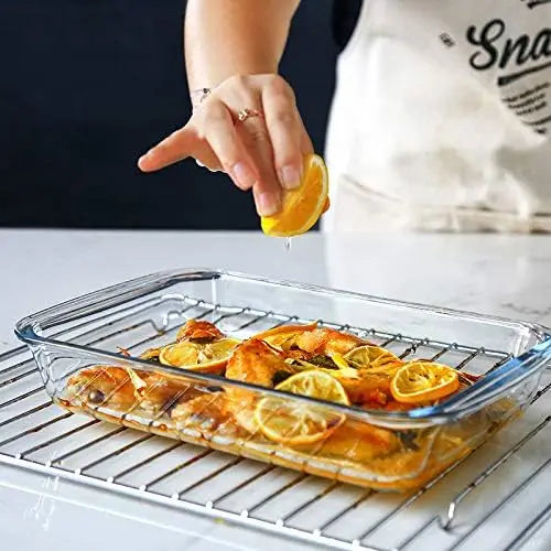 Borosilicate Glass Bakeware Set With Lids Freezer To Oven Safe