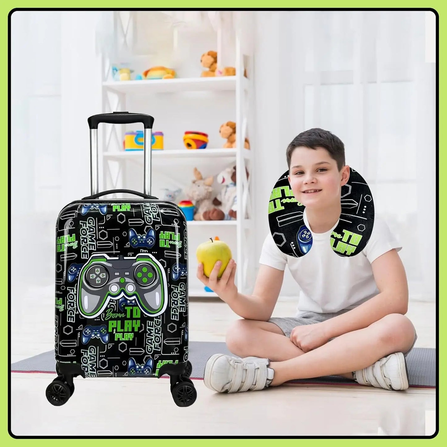 Kids Luggage Set With Spinner Wheels Airline Approved Carry On