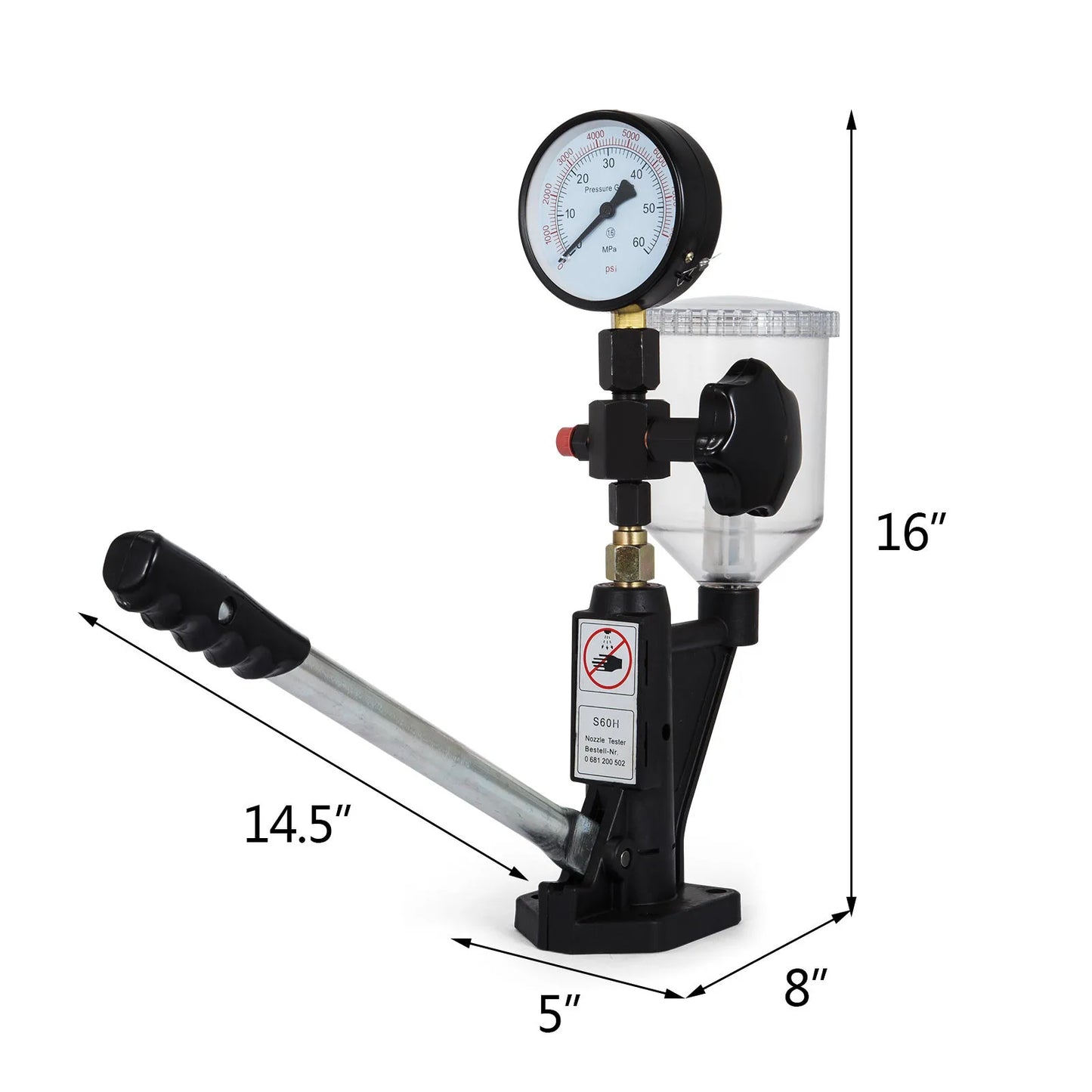 SucceBuy Diesel Fuel Injector Nozzles Tester With Dual Scale Gauge