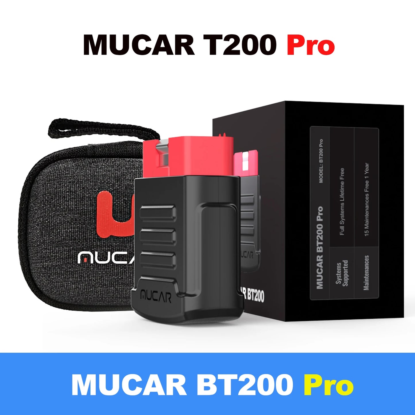 MUCAR BT200 Pro OBD2 Bluetooth Diagnostic Tool Full System Scan