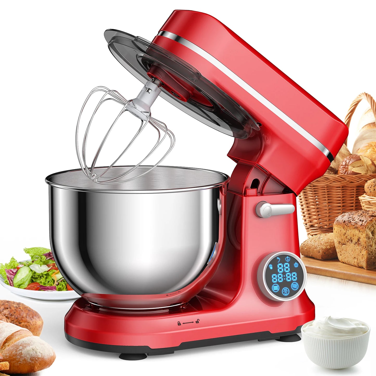 Biolomix 1200W Stand Mixer With 11 Speeds And Dough Hook