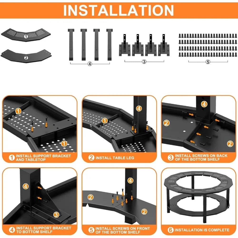 BQMAX Portable Outdoor Fire Pit Table For Wood Burning Pits