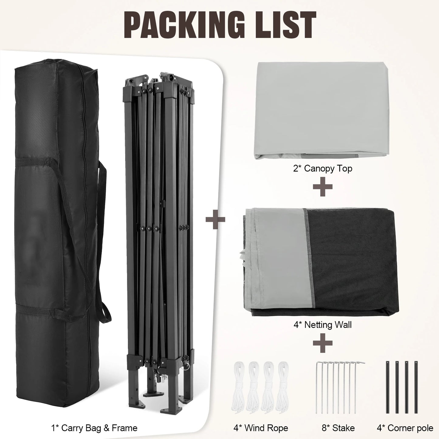 Tooluck Pop Up Gazebo With Mosquito Netting For Outdoors
