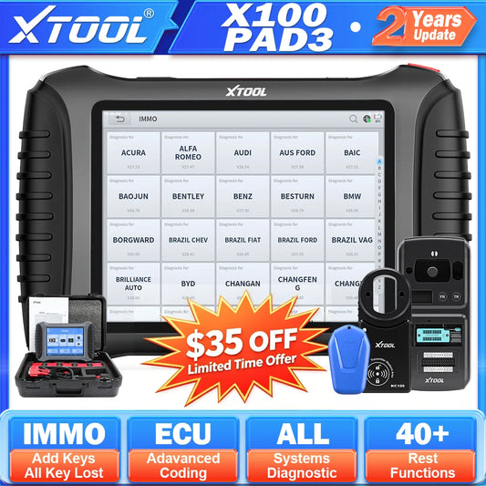 XTOOL X100 PAD3 Elite IMMO Key Programmer KC100 All Keys