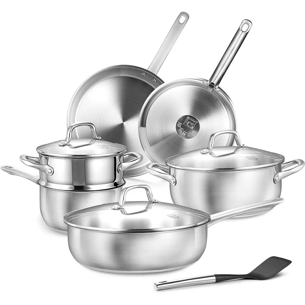 KOCH SYSTEME CS Stainless Steel Cookware Set 10pcs All Stoves