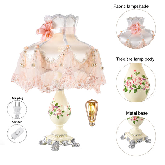 Princess Style LED Table Lamp Romantic Luxury Bedroom Decor