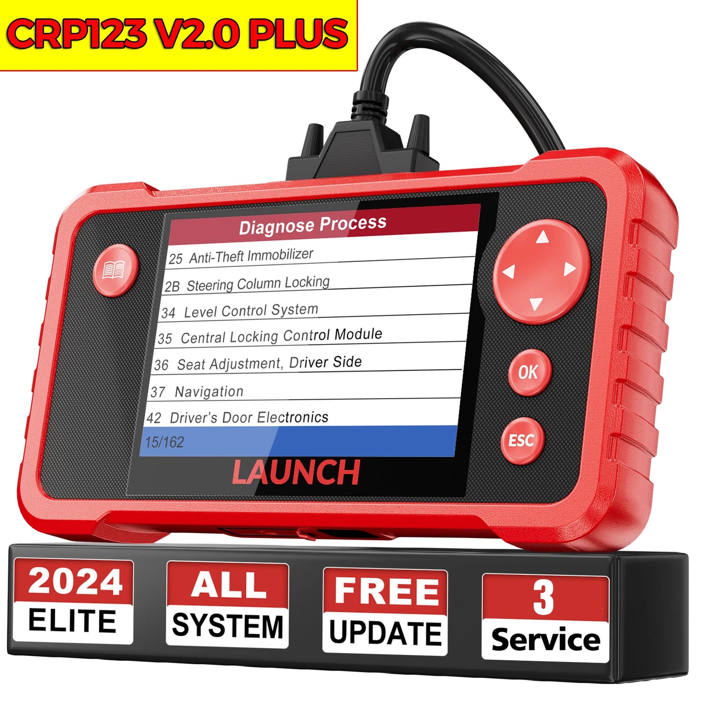 Launch Creader CRP123 V2.0 Engine Transmission SRS ABS OBD2 Scanner