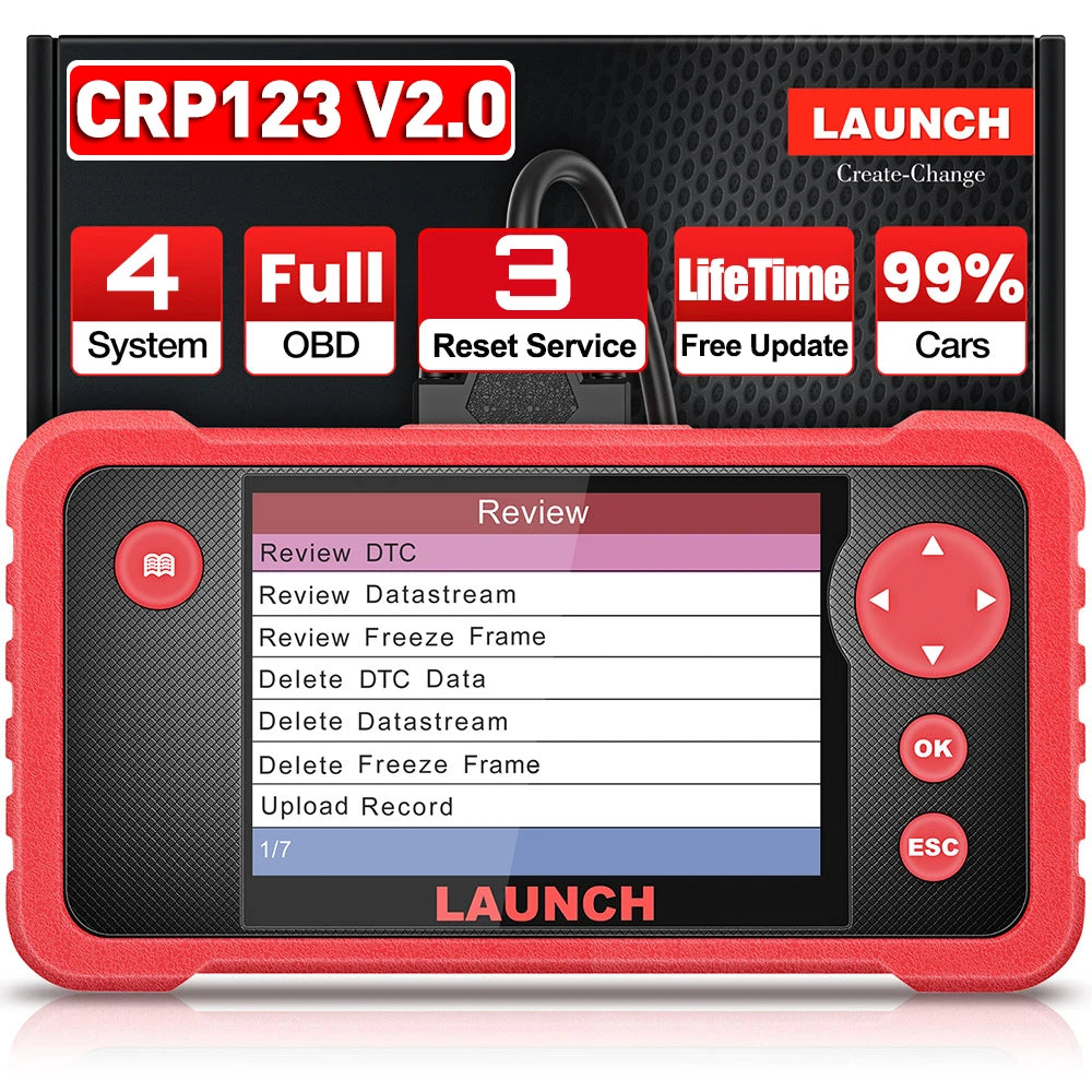 Launch Creader CRP123 V2.0 Engine Transmission SRS ABS OBD2 Scanner
