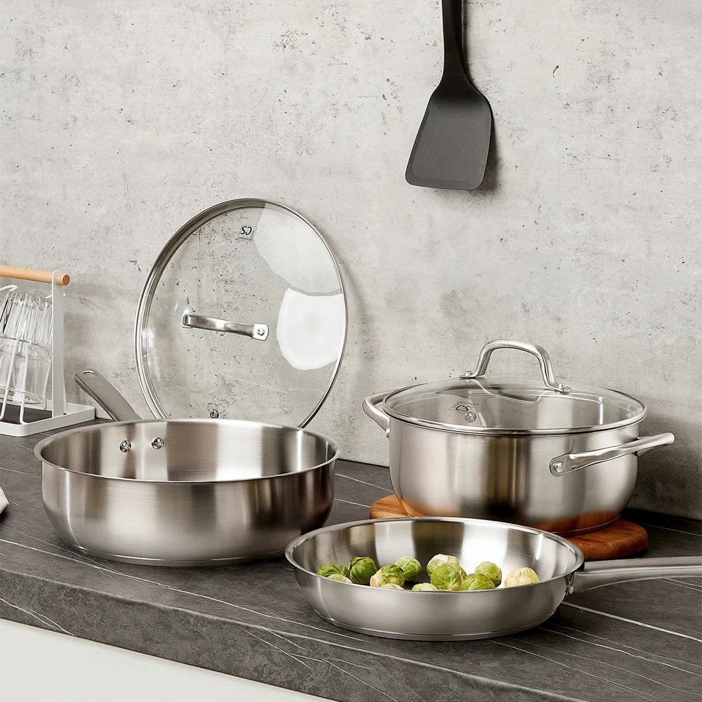 KOCH SYSTEME CS Stainless Steel Cookware Set 10pcs All Stoves