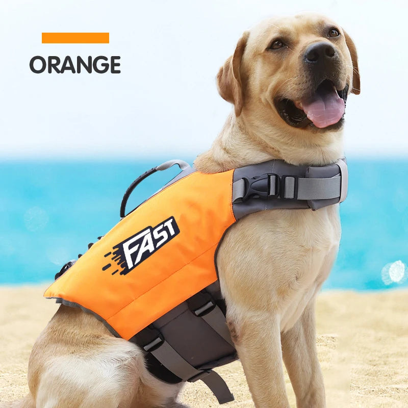 Dog Life Jacket Safety Vest Reflective Adjustable For Pool Surfing