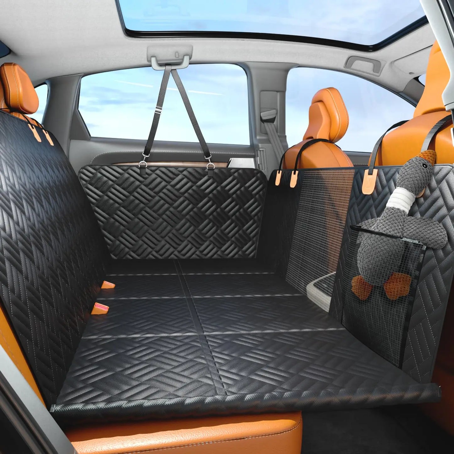 Rear Seat Dog Hammock Cover For Cars And SUVs Heavy Duty 600D