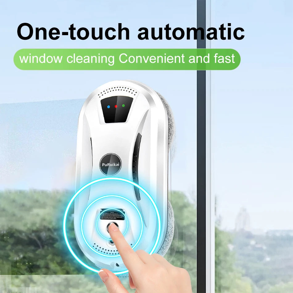 PuRuiKai AI Window Cleaning Robot Streak-Free For Windows Tiles