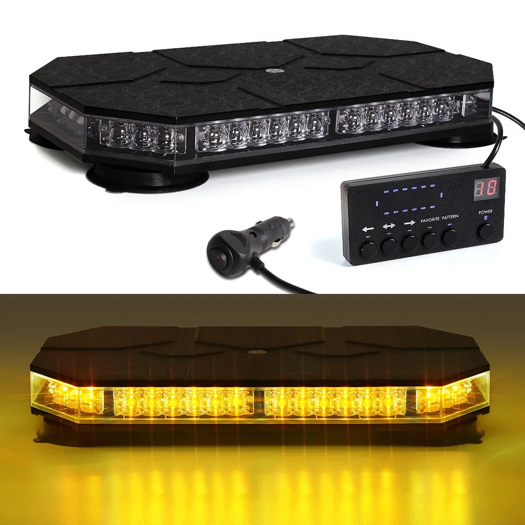 VGETTING LED Car Roof Top Strobe Lights Emergency Warning Beacon Magnetic Mount