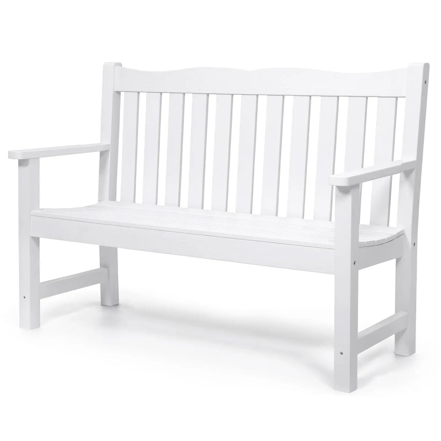 YTYIN All Weather Outdoor Bench 2 Person Poly Lumber 800lb