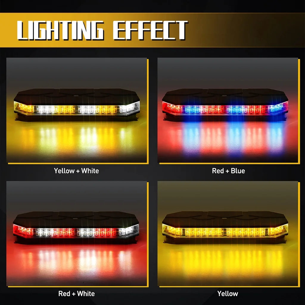 VGETTING LED Car Roof Top Strobe Lights Emergency Warning Beacon Magnetic Mount