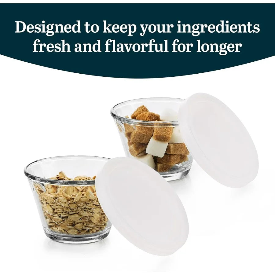 Baker’s Basics Cupcake Glass Baking Dish Set With Lids Cover