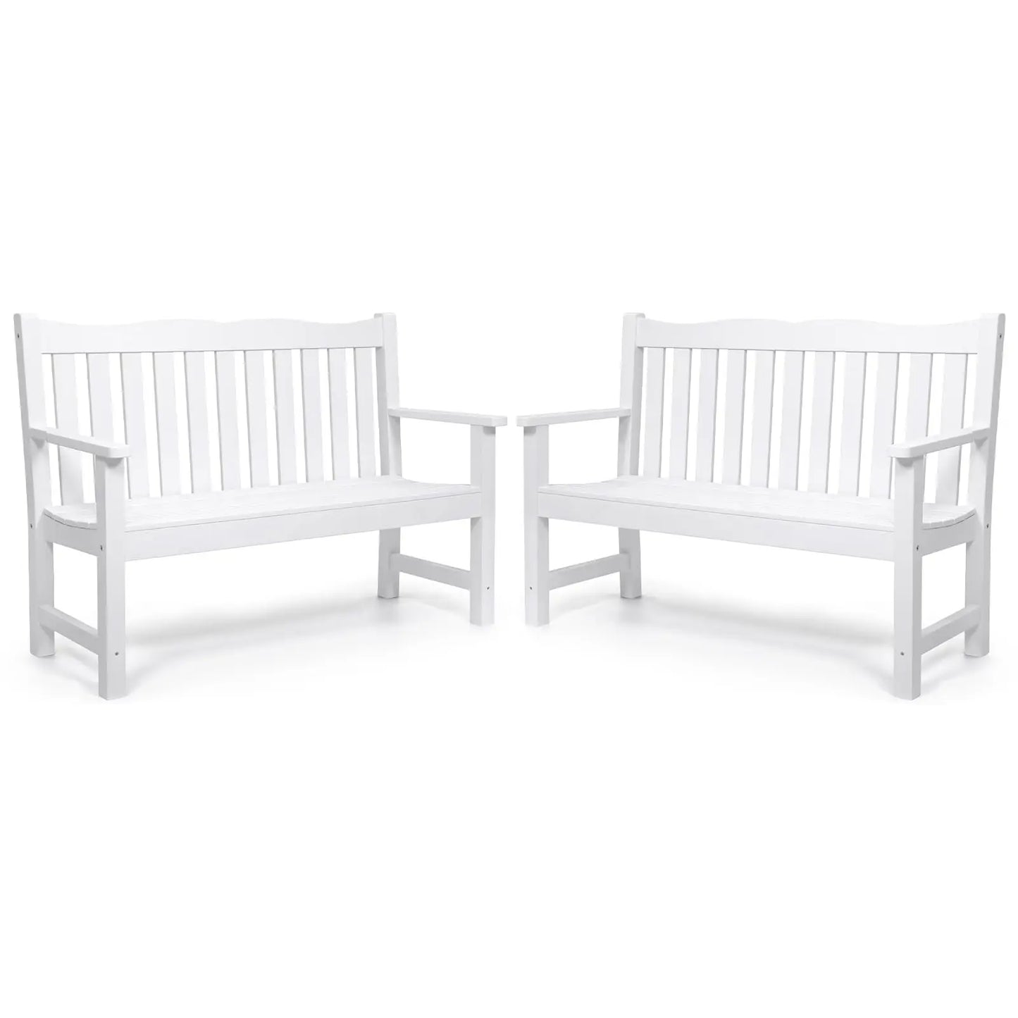YTYIN All Weather Outdoor Bench 2 Person Poly Lumber 800lb