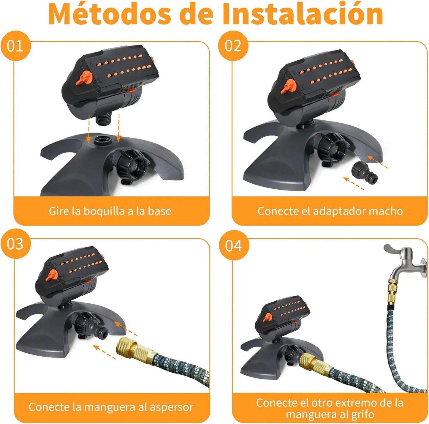 Mini Oscillating Sprinkler 16 Hole Rotating Lawn Irrigation System