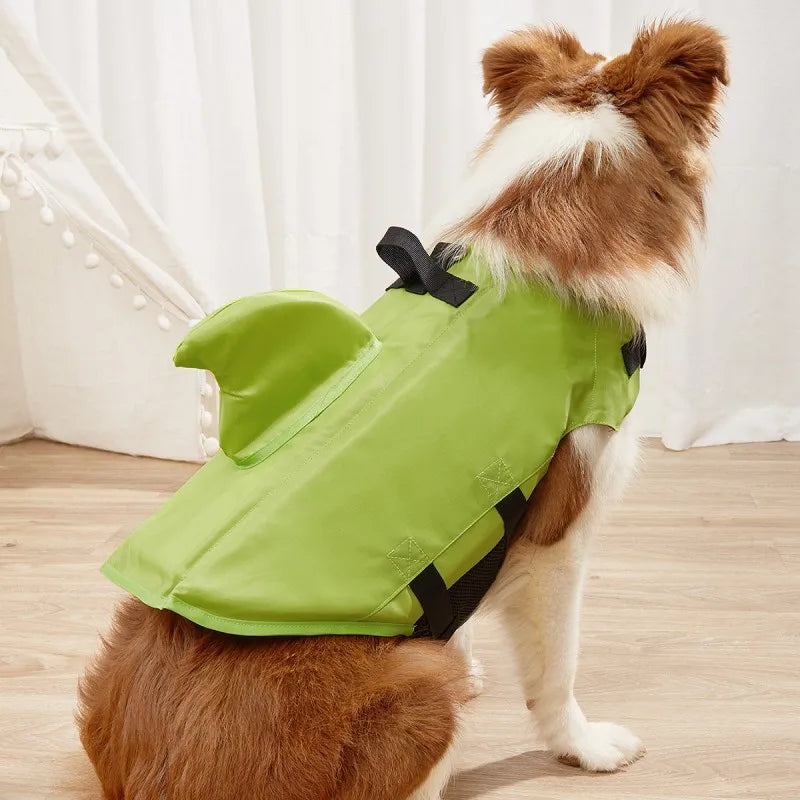 Dog Life Vest Summer Adjustable Pet Shark Swimsuit Buoyancy Jacket