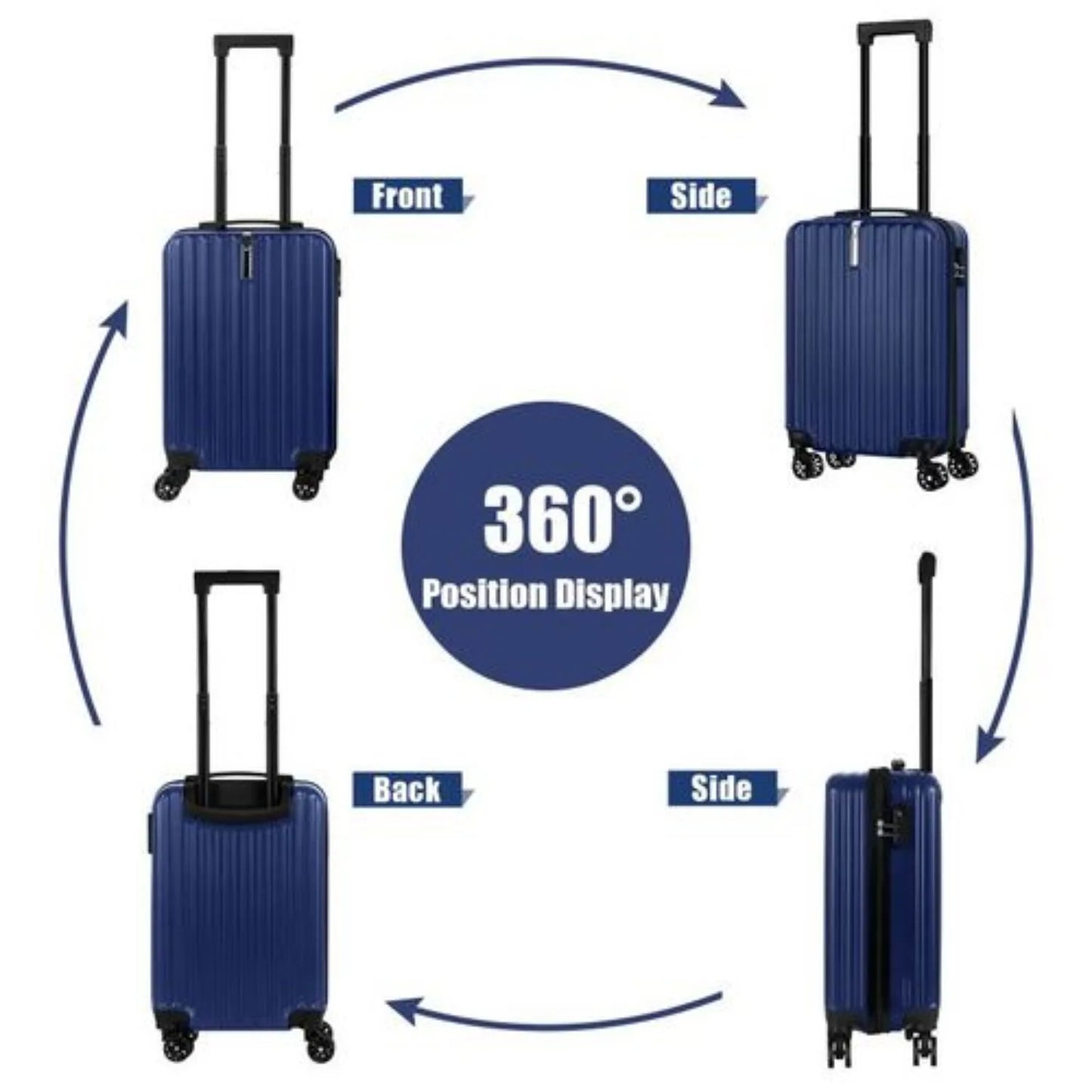 NONECN 2-Piece Hardshell Luggage Set With Spinner Wheels