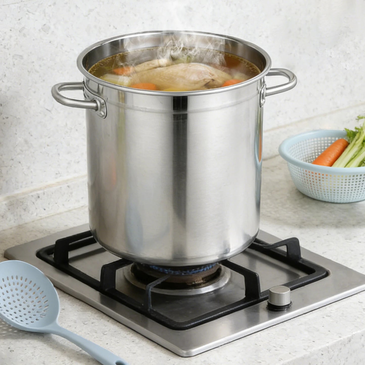 Stainless Steel Stockpot With Lid For Canning And Induction Cooking