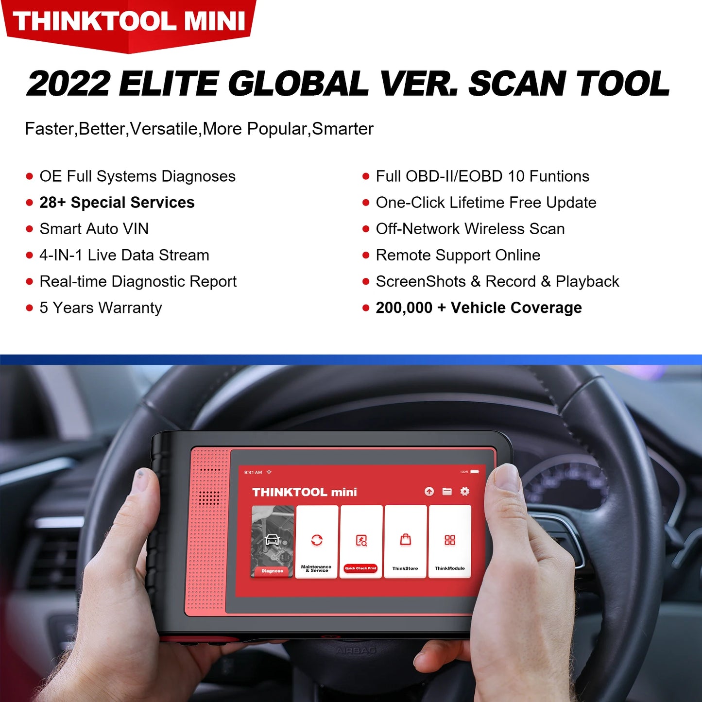 Thinkcar Thinktool Mini 2 CANFD Car Diagnostic Tool OBD2 Scanner