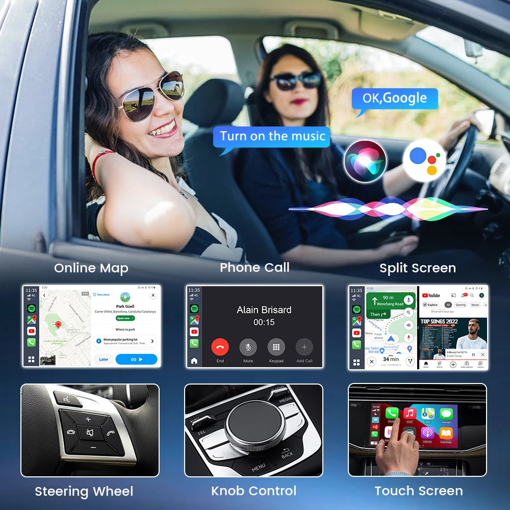 Carlinkit Android 13 CarPlay AI Box 8G128G Quad Core Wireless