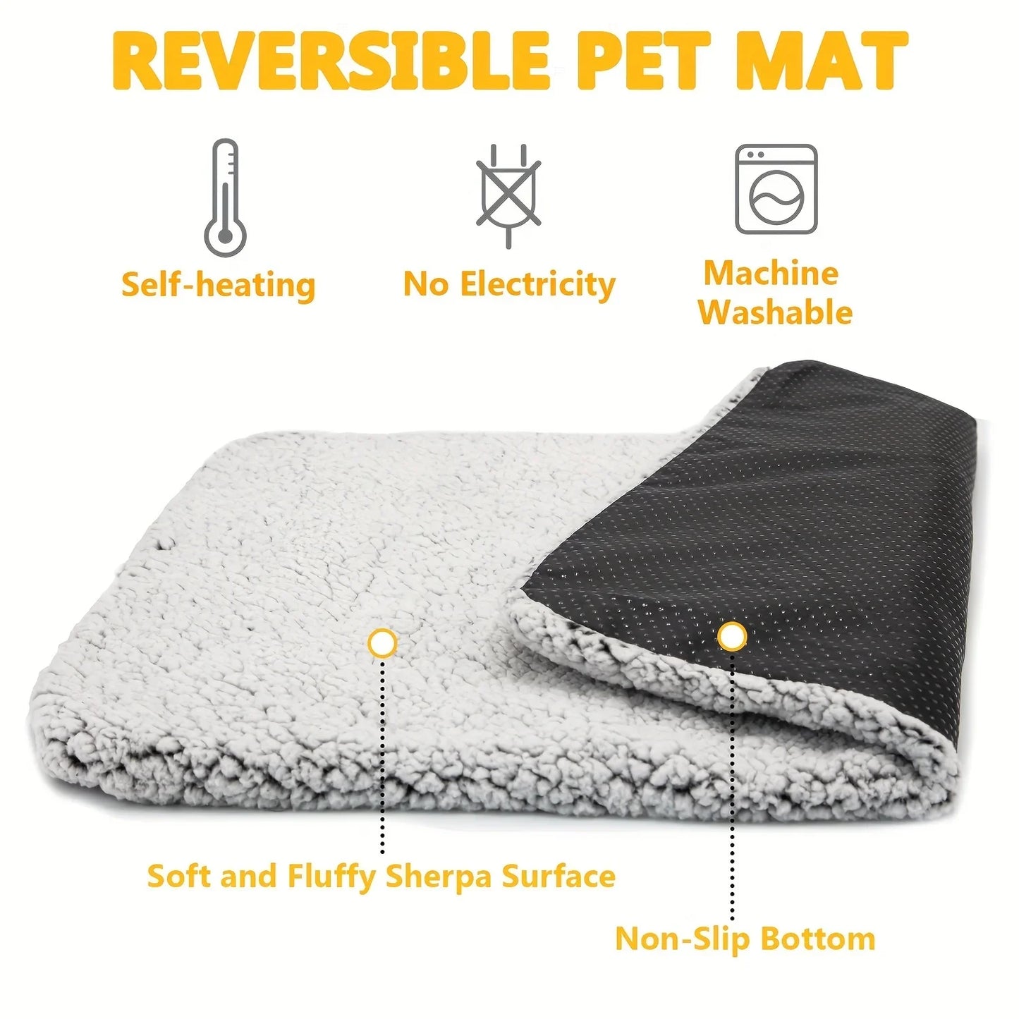 Winter Self Heating Pet Pad Blanket No Electricity Dogs Cats