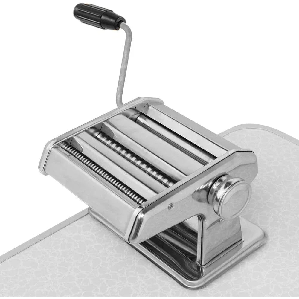 Stainless Steel Manual Pasta Maker Machine With Dual Cutters