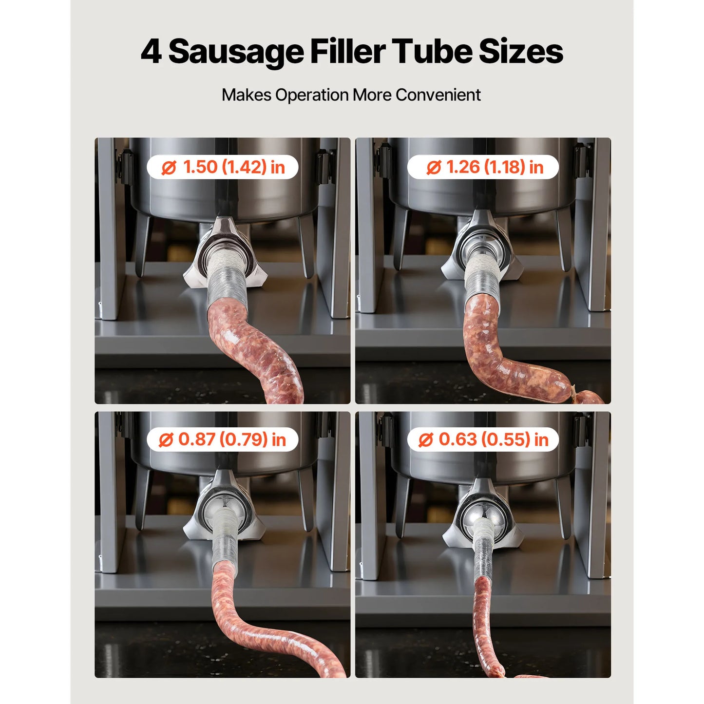 VEVOR Electric Sausage Stuffer Stainless Steel Stepless Speed Control