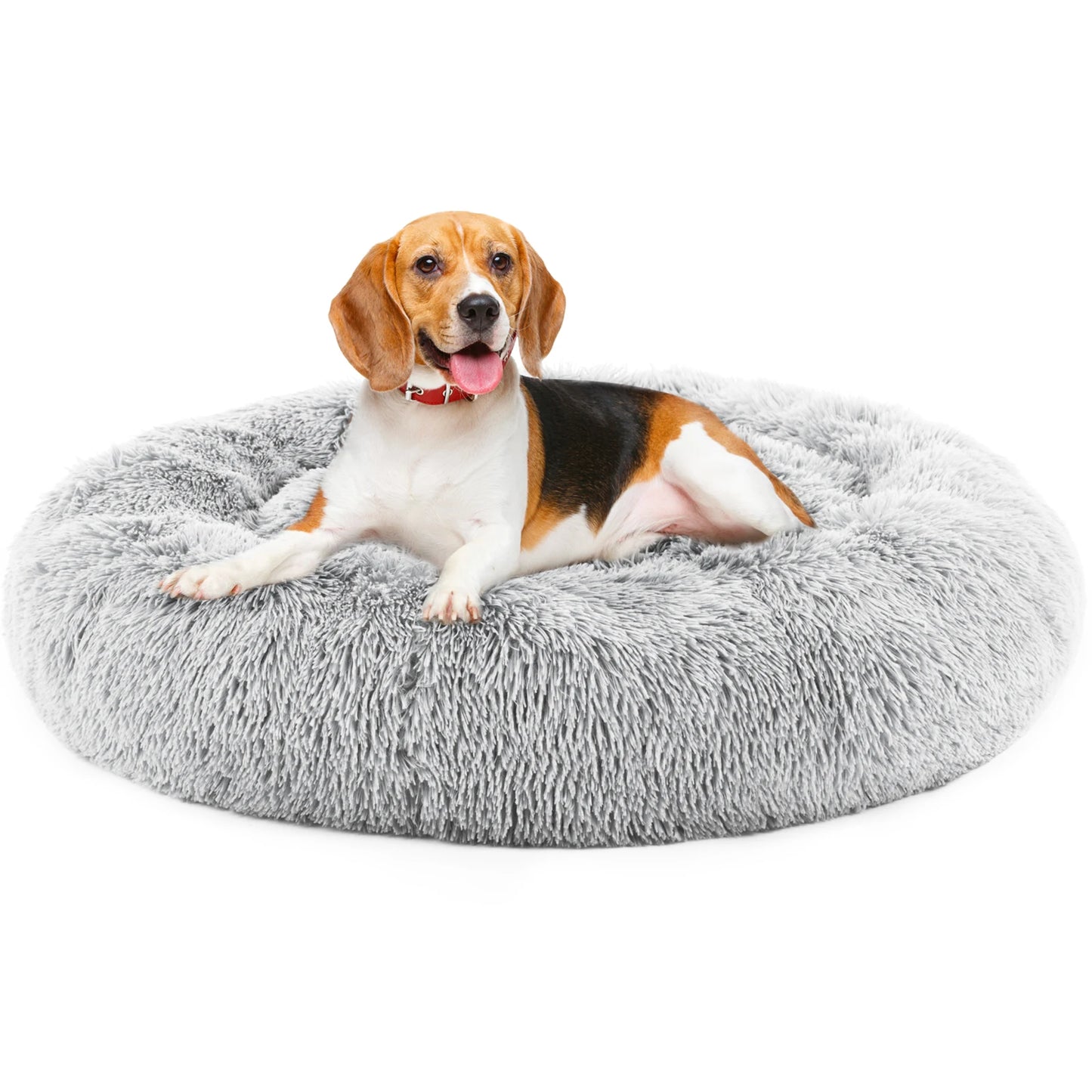 JHK Calming Dog Bed Plush Faux Fur Washable Non Slip