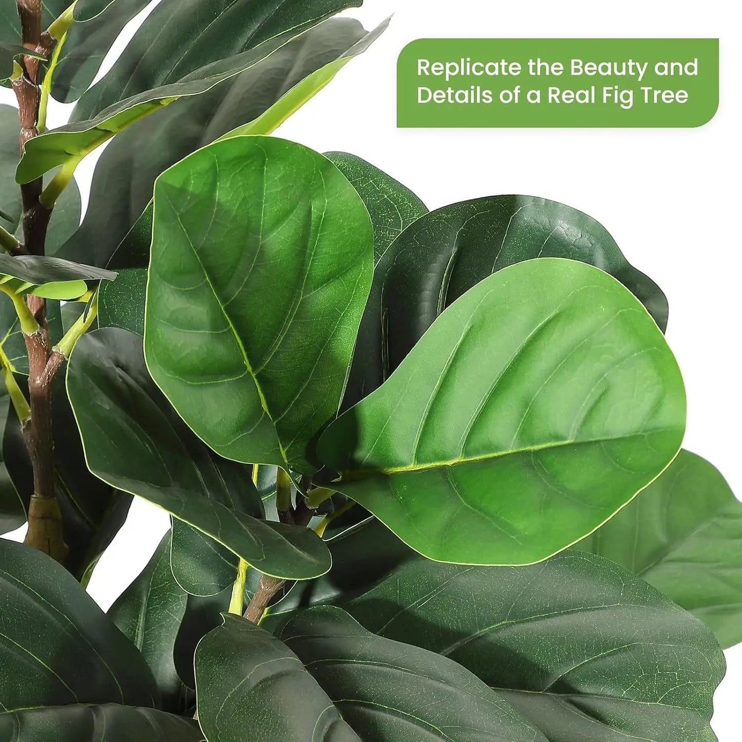 HiMISS Fiddle Leaf Fig Tree With Pot Artificial Houseplant