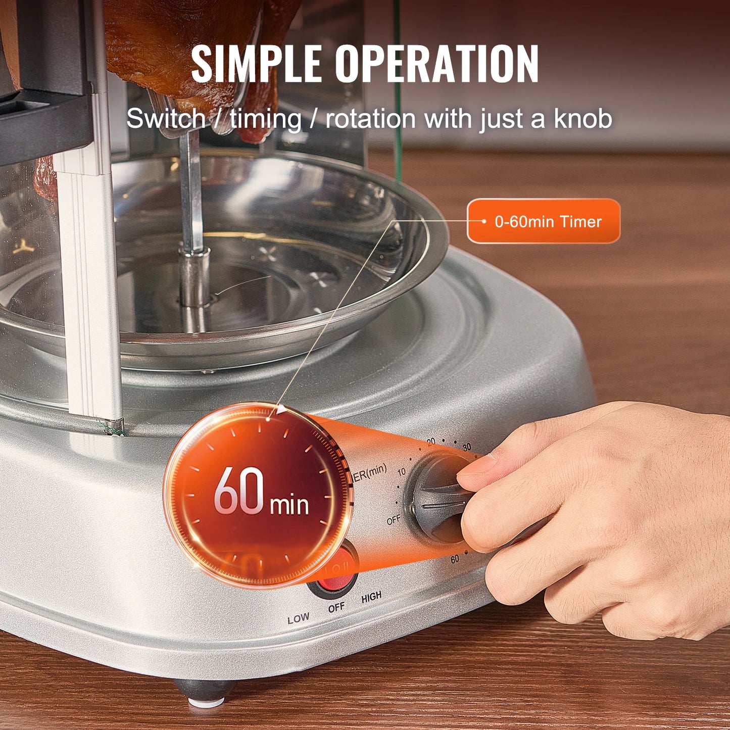 Shawarma Grill Machine Electric Stainless Steel Gyro Rotisserie Oven