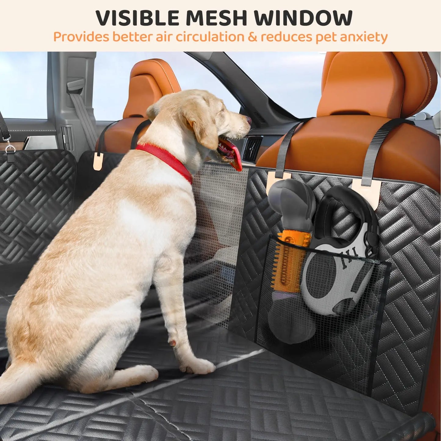 Rear Seat Dog Hammock Cover For Cars And SUVs Heavy Duty 600D