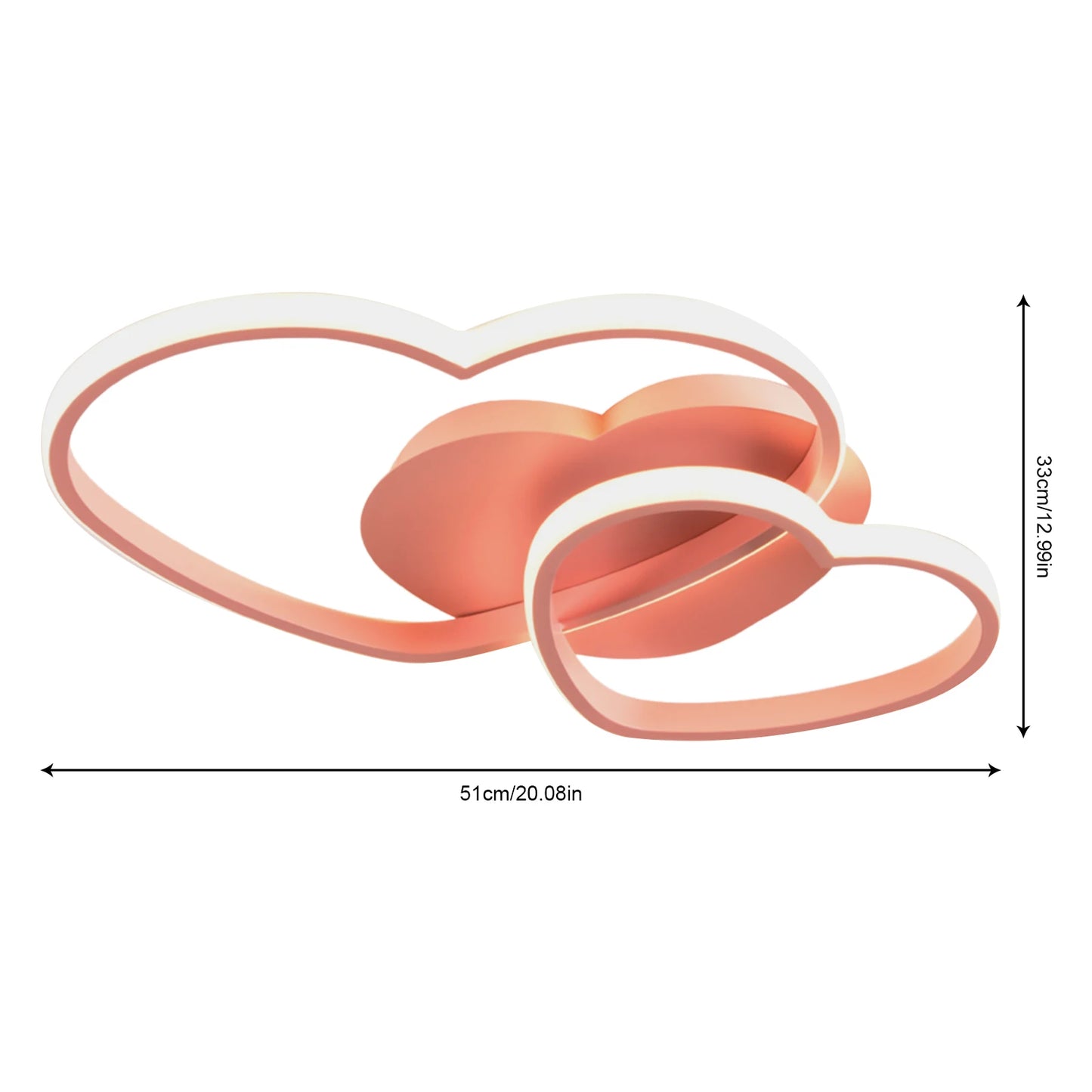 Heart Shaped Ceiling Light Modern Iron Acrylic Fixture