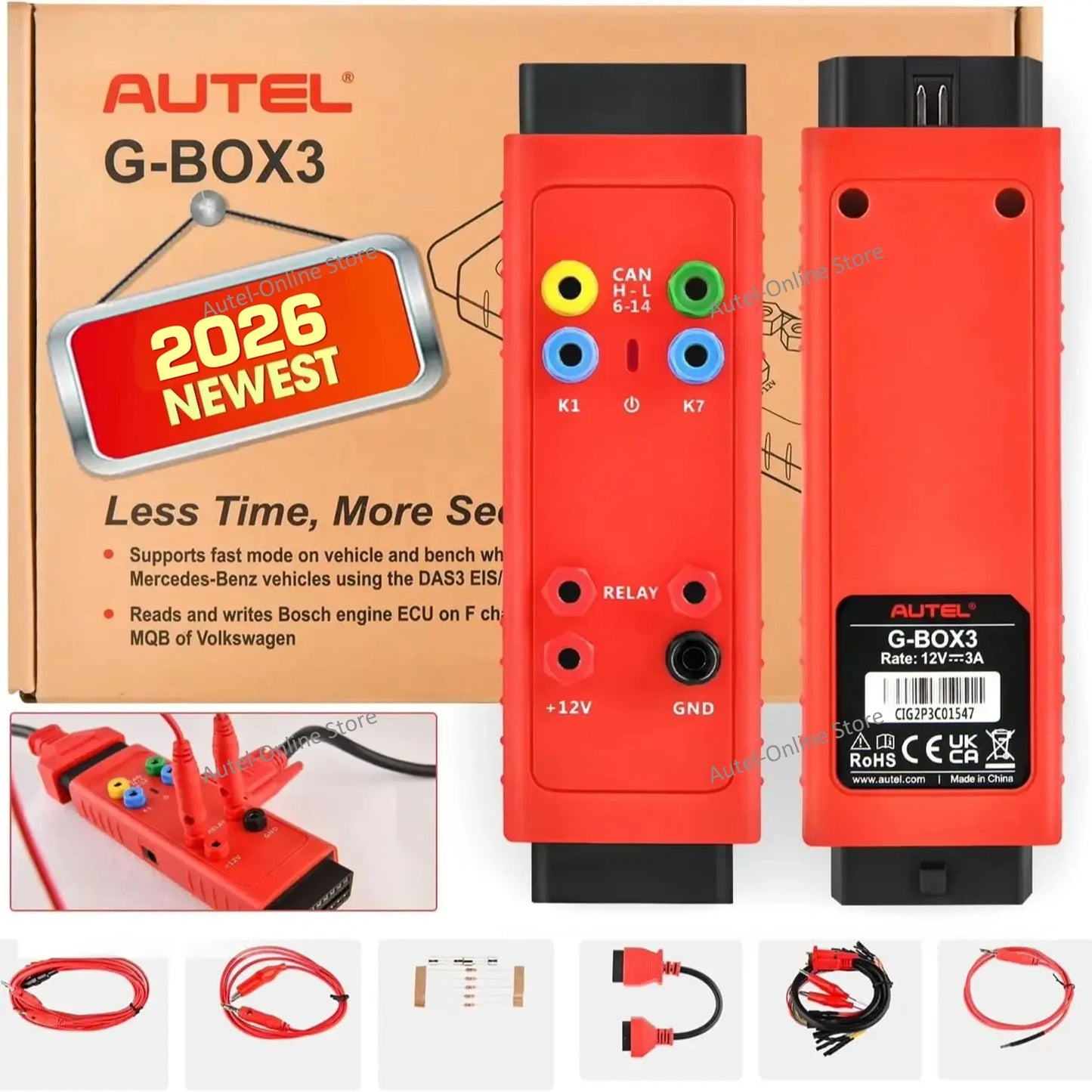 Autel GBOX3 Key Programming Tool For Mercedes Benz BMW Toyota All Keys Lost