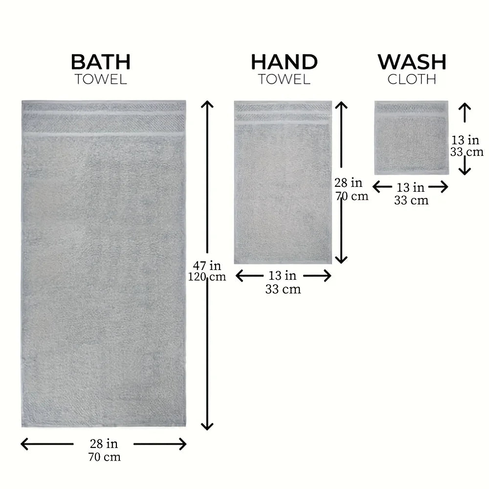 10 Piece Bath Towel Set Including Towels Hand Towels Washcloths