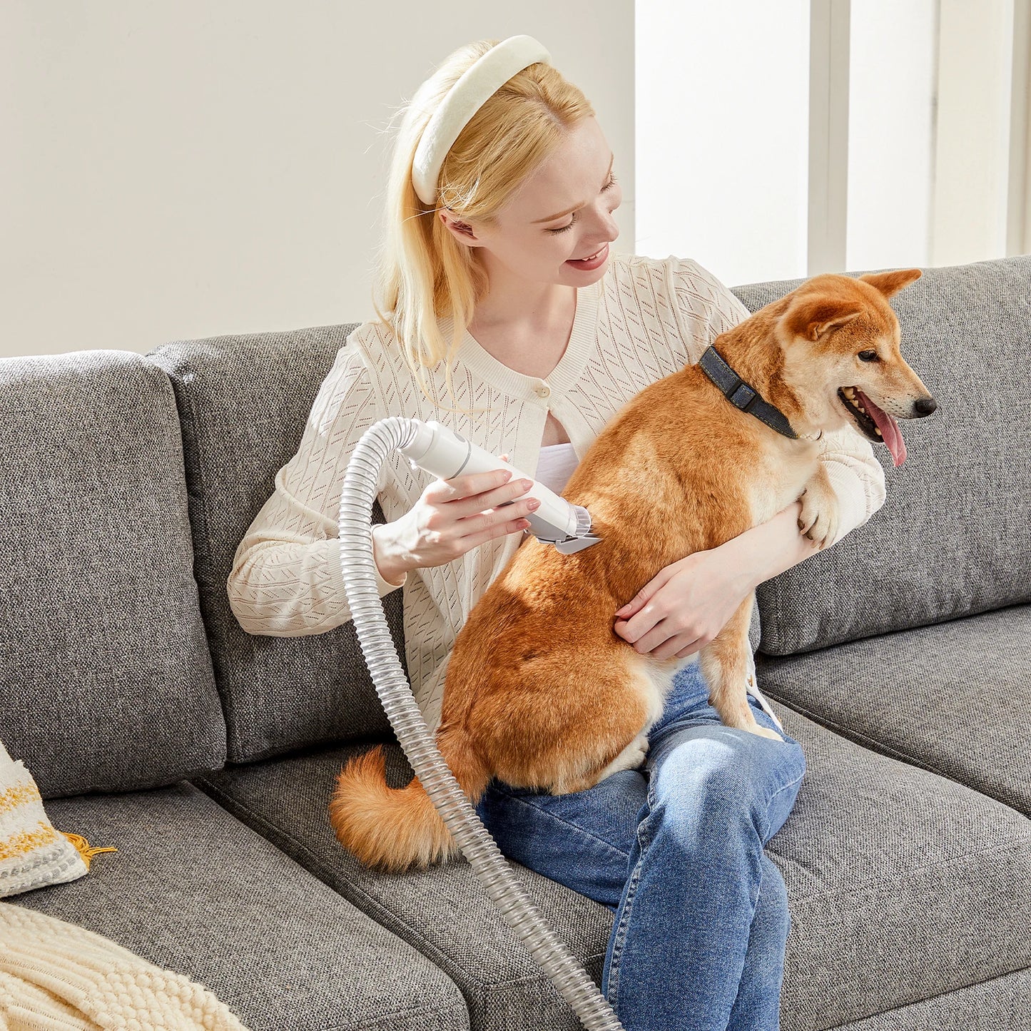 Pet Grooming Vacuum Kit With Cordless Clippers And 3 Modes