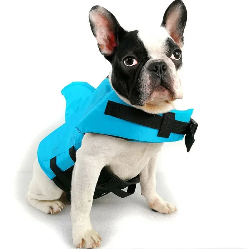 Dog Life Vest Summer Adjustable Pet Shark Swimsuit Buoyancy Jacket