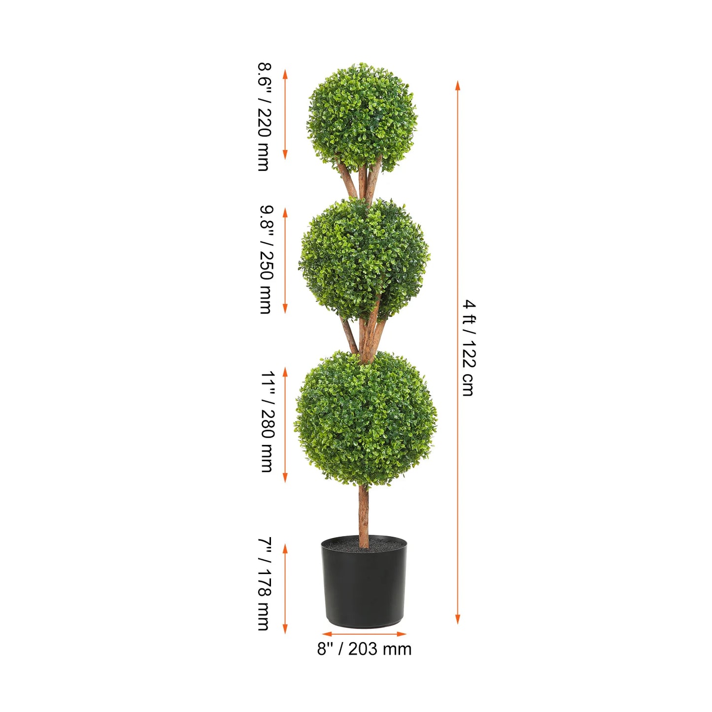Artificial Boxwood Spiral Topiary Tower Outdoor Garden Decor