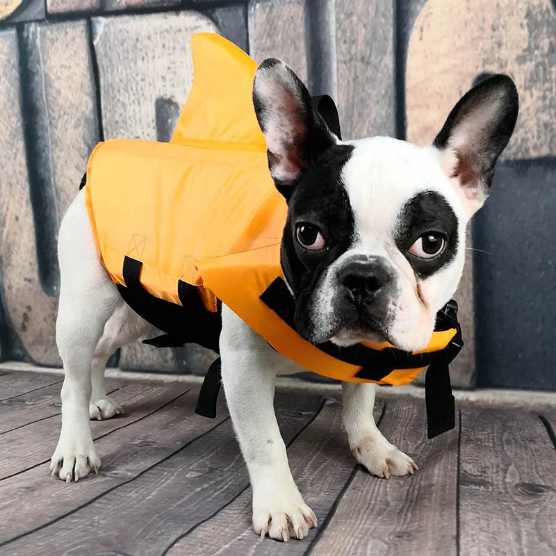 Dog Life Vest Summer Adjustable Pet Shark Swimsuit Buoyancy Jacket