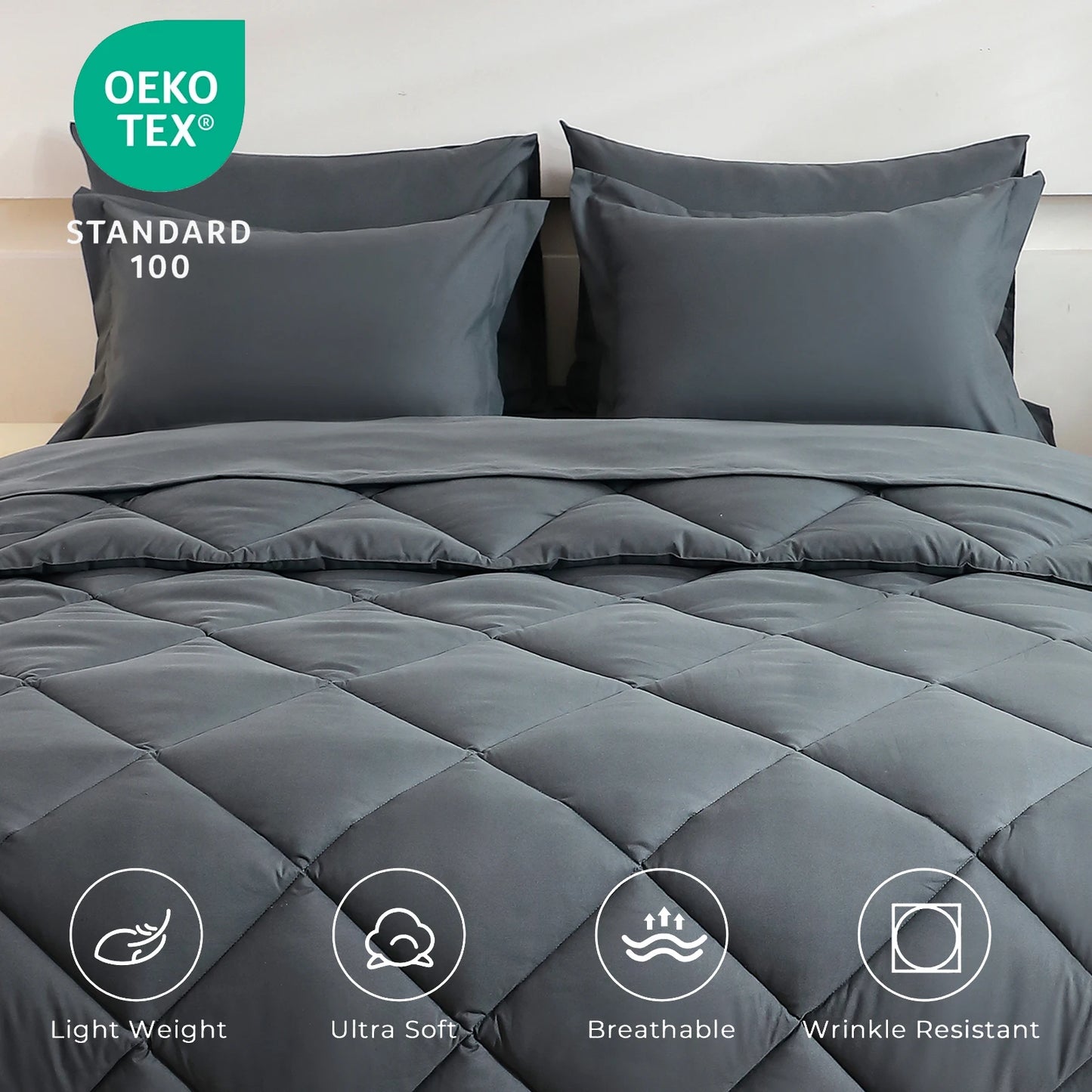 easYumCN 7 Piece Bedding Set With Comforter And Sheets