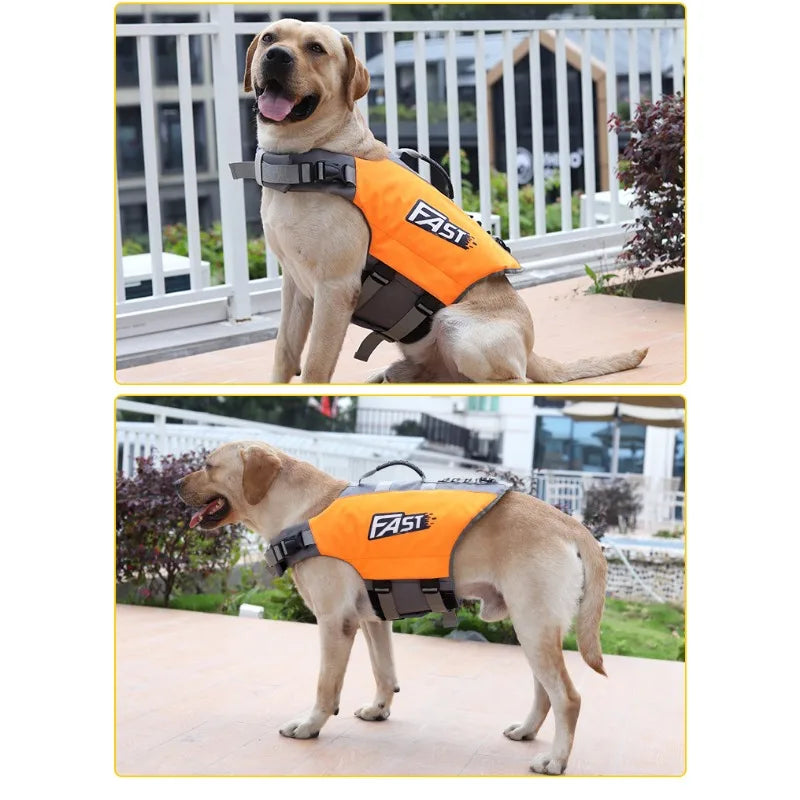Dog Swimming Life Vest Safety Jacket Reflective Adjustable