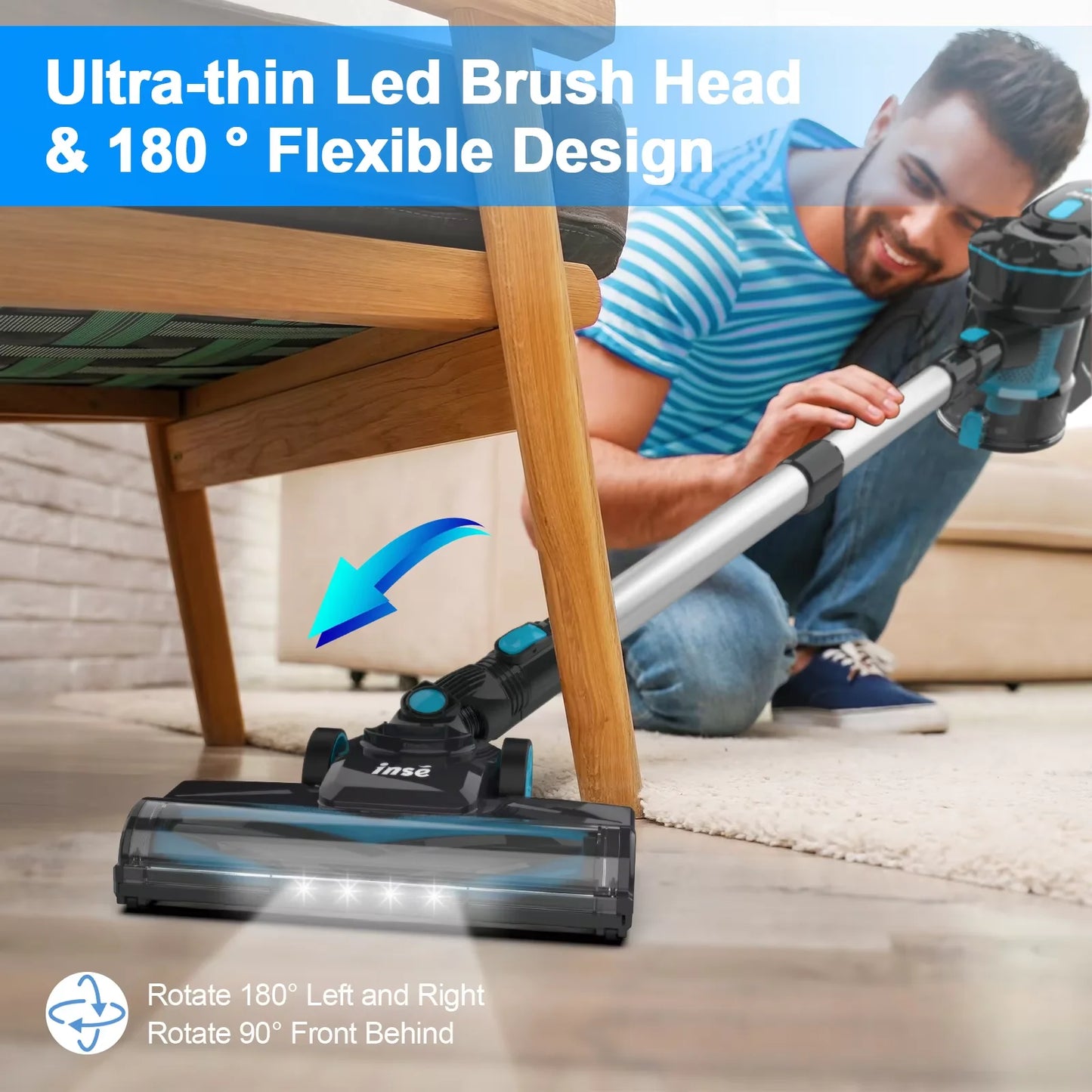 INSE V770 Cordless Handheld Vacuum Cleaner 6 in 1 20KPa